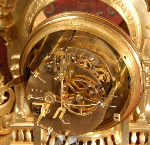 fig 4. Large Antique French Clock Set, by Fritz Marti C1890.